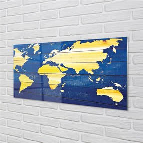Rivestimento parete cucina Mappa su tavole blu 100x50 cm