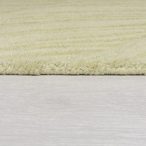 Tappeto in lana verde 200x290 cm Lino Leaf - Flair Rugs
