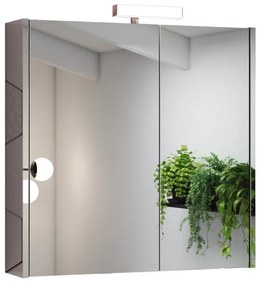 Specchio Contenitore Con Illuminazione Akira bianco L 71.5 x H 70 x P 15.5 cm