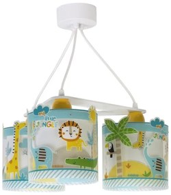 Dalber D-76114 - Lampadario per bambini MY LITTLE JUNGLE 3xE27/15W/230V