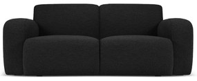 Divano in tessuto bouclé nero 170 cm Molino - Micadoni Home