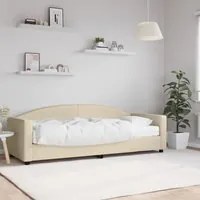 Divano Letto con Materasso Crema 80x200 cm in Tessuto 3197169