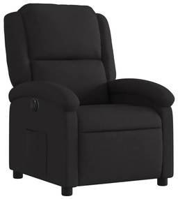 Poltrona elettrica reclinabile nera in tessuto