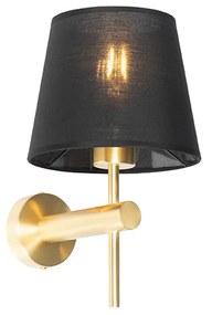 Lampada da parete moderna nera con oro - Pluk