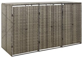 Copribidone Triplo Grigio 207x80x117 Cm İn Polyrattan /