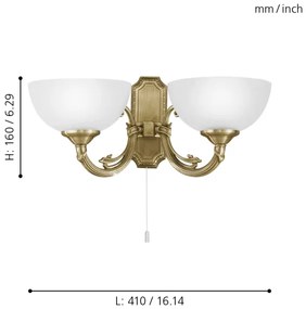 EGLO 82752 - Applique SAVOY 2xE14/40W/230V