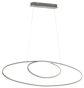 Lampadario LED moderno Avus grigio, luce calda 3700 lumen