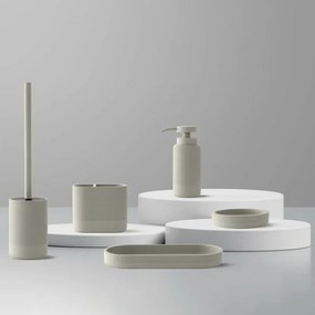 Set accessori bagno 2 pezzi in poliresina crema Marica
