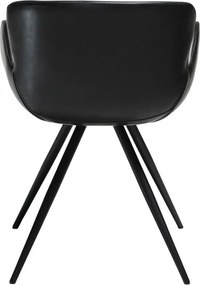 Sedia da pranzo nera in imbottito con braccioli Gaia – DAN-FORM Denmark