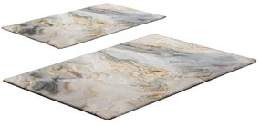 Set di tappetini per il bagno grigi/beige 2 pz 60x100 cm – Foutastic