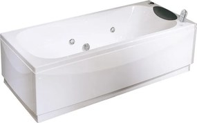 Vasca idromassaggio rettangolare Egeria sinistra,bianco ,180x80 cm, 18 bocchette,