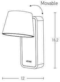 Zambelis H61 - Applique a LED LED/7W/230V marrone