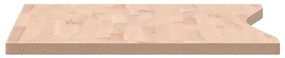 Piano per scrivania 100x(55-60)x2,5 cm legno massello di faggio