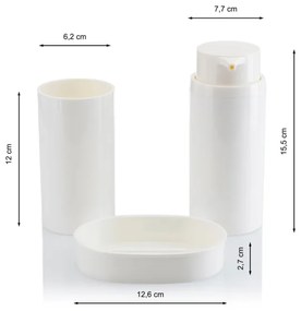 Set da bagno CARMEN 5 pz bianco