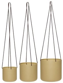 Set di coprivaso in metallo da appendere/parete 3 pz ø 25 cm Bloom – Hübsch