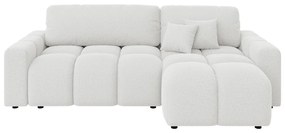 Divano angolare bianco allungabile (con composizione variabile) Luki – Ropez