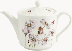 Teiera in Fine Bone China Mouse & Flower