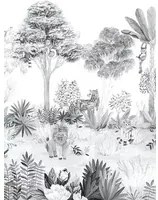 Sian Zeng Carta da parati panoramica Jungle - Grey