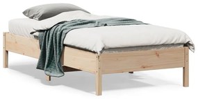 Letto Senza Materasso 75x190 Cm İn Legno Massello Pino /