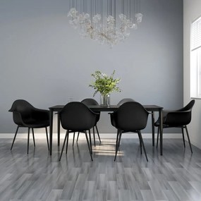 Sedie Da Pranzo 6 Pz Nere İn Pp /