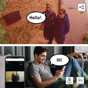 LED Telecamera smart per esterni con luce GoSmart LED/12W/230V IP65 Wi-Fi Tuya bianco