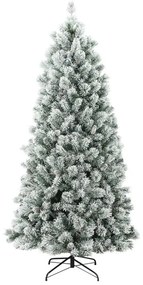 Albero di Natale artificiale innevato PVC bianco H 180 cm x Ø 85 cm