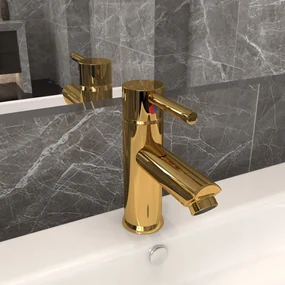 Rubinetto Per Lavabo Del Bagno Oro 130x176 Mm /