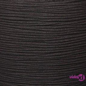 Capi Vaso Nature Rib Elegante Basso 36x47 cm Nero KBLR782