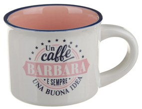 Tazzina caffè con nome Barbara in gres porcellanato