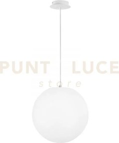 Sospensione da giardino geco sfera bianca 1 luce attacco e27 ip44 4...