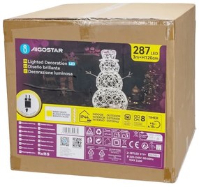 Aigostar - Decorazione natalizia LED da esterno 3,6W/31/230V 2700K 120cm IP44 a forma di pupazzo di neve
