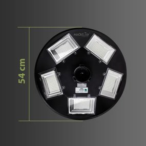 Lampada stradale solare LED con sensore LED/22W/6V 6500K IP65 nero + +TC