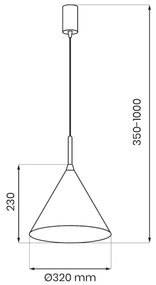 Lampadario a sospensione CAPITAL 1xGX53/15W/230V Ø 32 cm verde