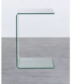 Tavolo Ausiliario Quadrato in Cristallo Temperato (40x40 cm) Elem - The Masie
