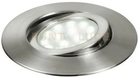Incasso led zenit nikel 5w 390lm 3000k ip44 orientabile 9x2,5cm