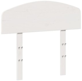 Testiera bianca 75 cm in legno massello di pino