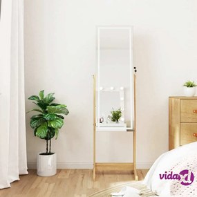 vidaXL Armadietto Portagioie a Specchio con Luci LED Autoportante
