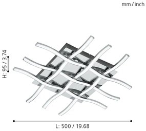 Eglo 95569 - Plafoniera LED LASANA 1 LED/36W/230V