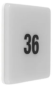 Lampada da parete moderna quadrata con LED incluso e foglio di adesivi numerici - Plater