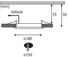 Paulmann 92801 - LED/9W IP65 Lampada da incasso per bagno WARM DIM 230V