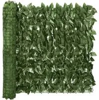 Paravento da Balcone con Foglie Verde Scuro 600x75 cm 315486