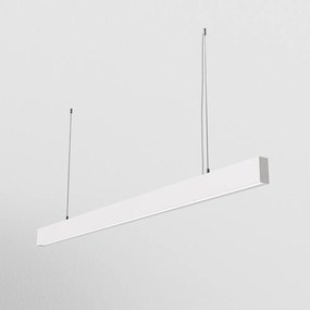 Lampadario A Sospensione Moderno Basis Alluminio Bianco Luce Led Integrato 40W