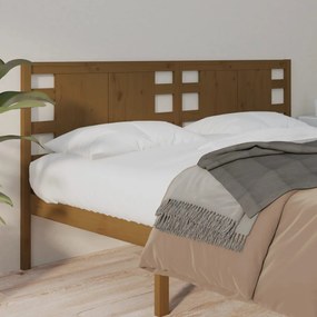 Testiera per letto miele 206x4x100 cm in legno massello di pino
