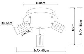 Globo 54032-3 - Luce Spot JOSEBA 3xE27/60W/230V