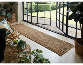 Passatoia di colore naturale in iuta tessuta a mano 60x150 cm Jute Boucle – Flair Rugs