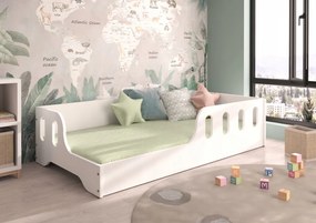 Letto Montessori per bambini 140 x 70 cm bianco