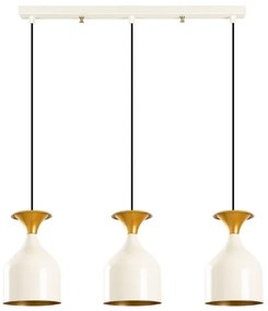 Lampadario sospeso con cavo SIVANI 3xE27/40W/230V bianco/rame