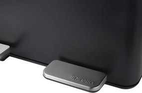 Cestino per la spazzatura nero opaco in acciaio per raccolta differenziata/con pedale 2x20 l Aliya – Spirella