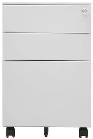 Schedario mobile grigio chiaro 39x45x60 cm in acciaio