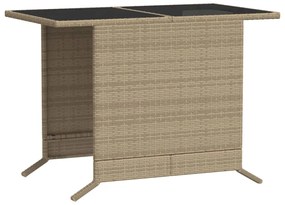 Set da Bistrò 3 pz con Cuscini Beige in Polyrattan